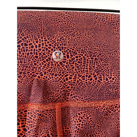 LULULEMON Women's 8 Crackle Glaze Orange Wunder Train High-Rise Tight 25" NWOT - Picture 5 of 5